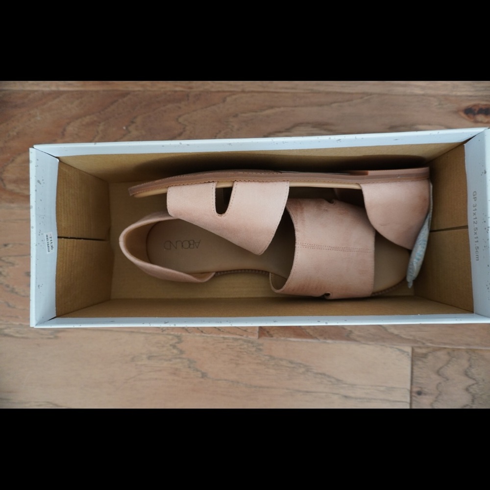 Blush Suede Flat Sandals
